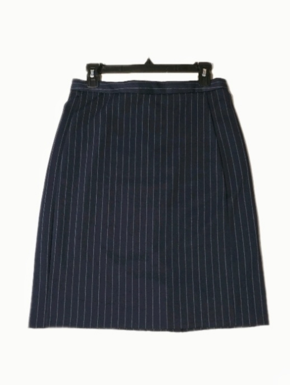 ​Banana Republic Navy Pinstripe Pencil Skirt 8P Petite Office Business Core